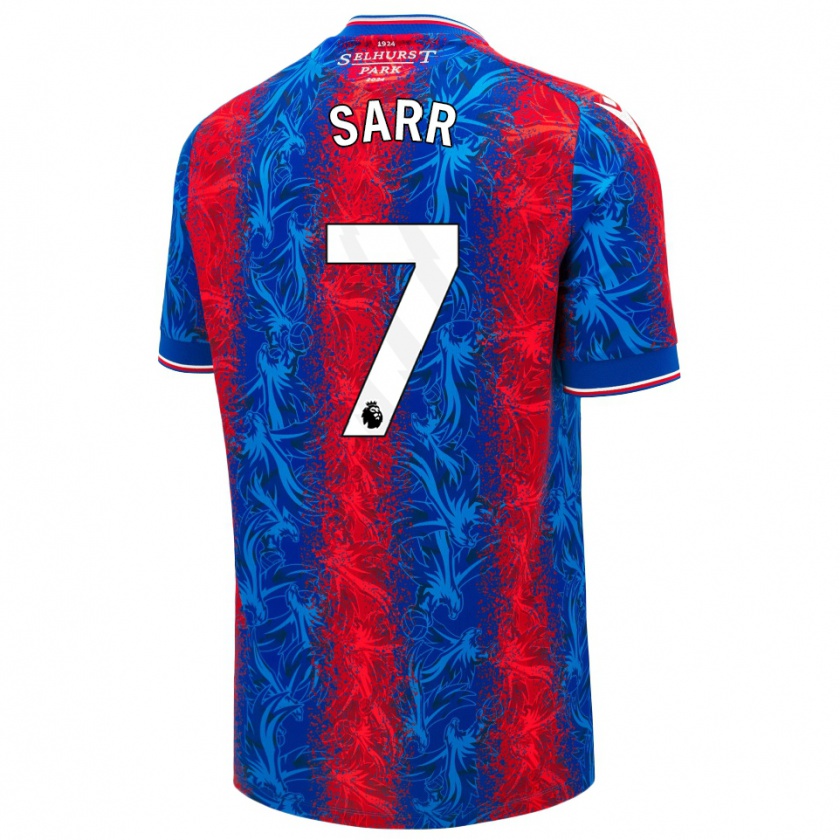 Kandiny Enfant Maillot Ismaïla Sarr #7 Rayures Rouges Et Bleues Tenues Domicile 2024/25 T-Shirt