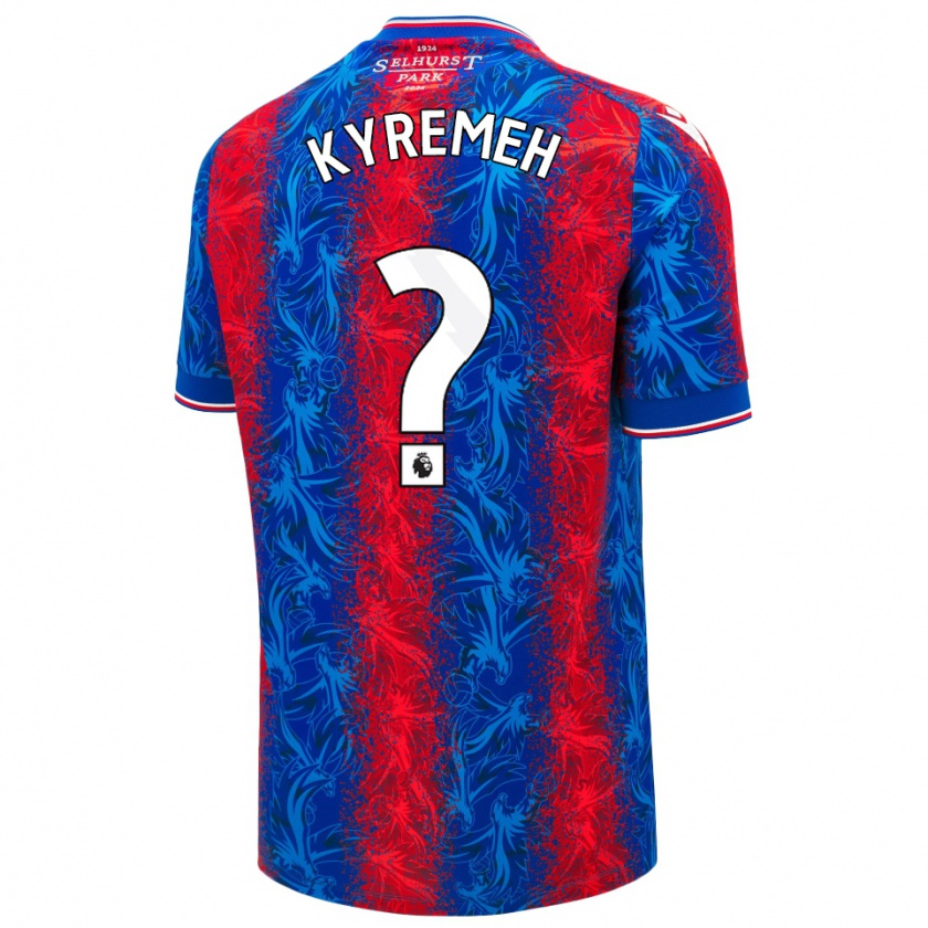 Kandiny Enfant Maillot Jerome Kyremeh #0 Rayures Rouges Et Bleues Tenues Domicile 2024/25 T-Shirt