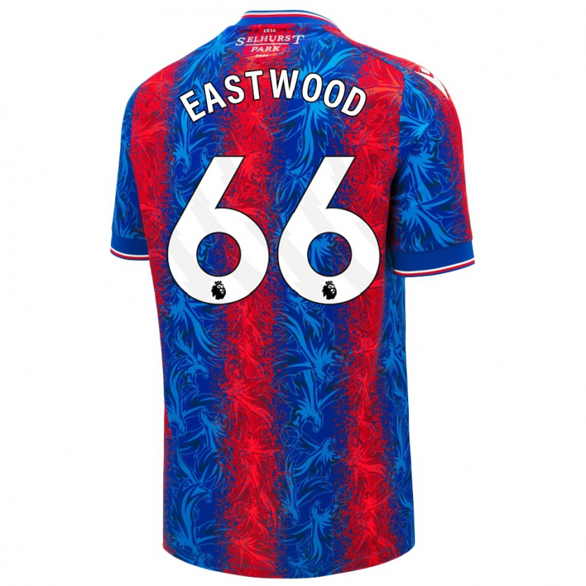 Kandiny Enfant Maillot Billy Eastwood #66 Rayures Rouges Et Bleues Tenues Domicile 2024/25 T-Shirt