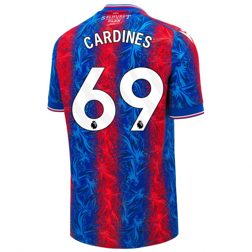 Kandiny Enfant Maillot Rio Cardines #69 Rayures Rouges Et Bleues Tenues Domicile 2024/25 T-Shirt