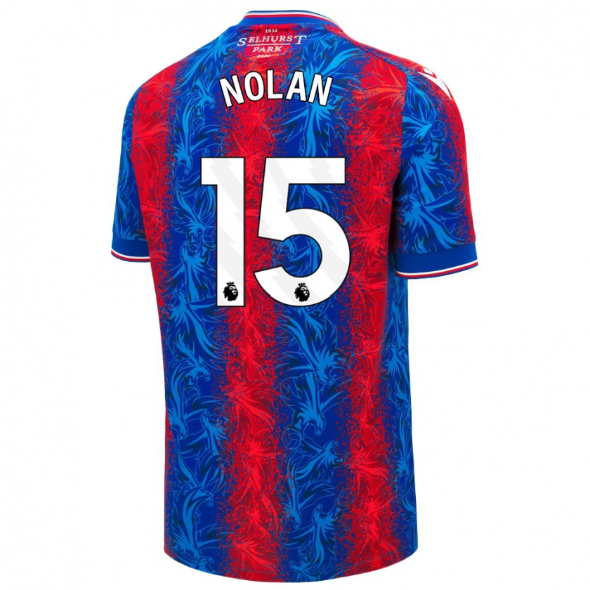 Kandiny Enfant Maillot Hayley Nolan #15 Rayures Rouges Et Bleues Tenues Domicile 2024/25 T-Shirt