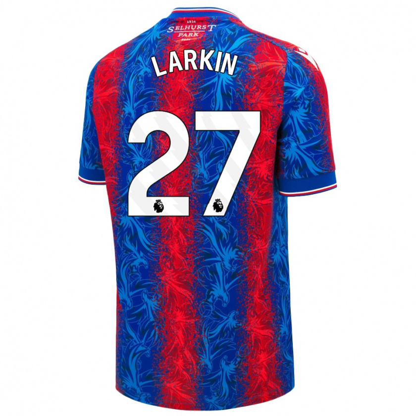 Kandiny Enfant Maillot Abbie Larkin #27 Rayures Rouges Et Bleues Tenues Domicile 2024/25 T-Shirt