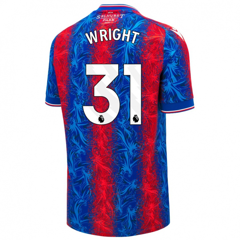 Kandiny Enfant Maillot Annis-Clara Wright #31 Rayures Rouges Et Bleues Tenues Domicile 2024/25 T-Shirt