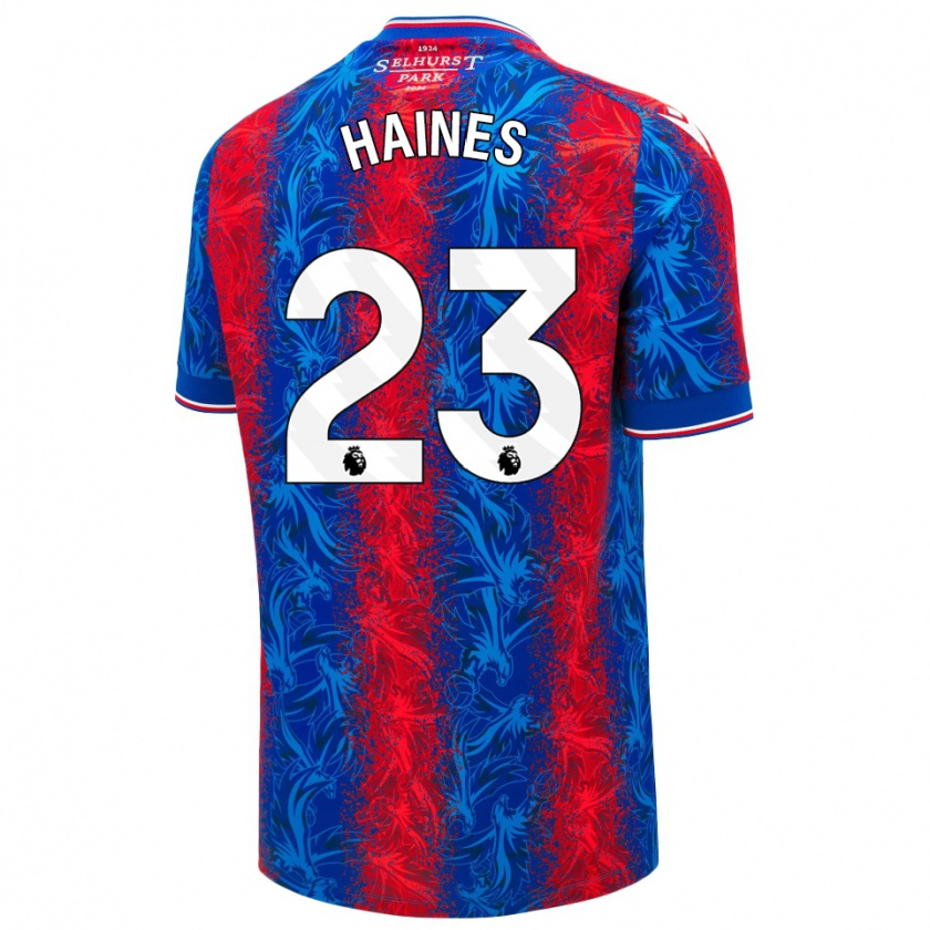 Kandiny Enfant Maillot Coral-Jade Haines #23 Rayures Rouges Et Bleues Tenues Domicile 2024/25 T-Shirt