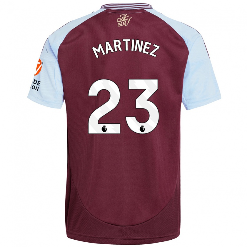 Kandiny Enfant Maillot Emiliano Martínez #23 Bordeaux Bleu Ciel Tenues Domicile 2024/25 T-Shirt