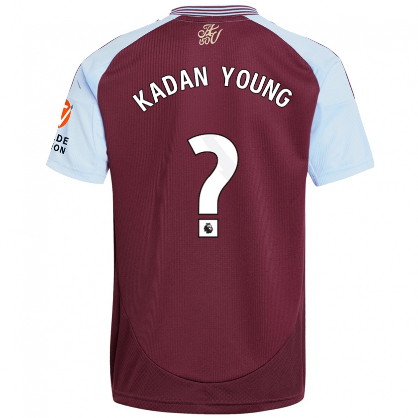 Kandiny Enfant Maillot Kadan Young #0 Bordeaux Bleu Ciel Tenues Domicile 2024/25 T-Shirt