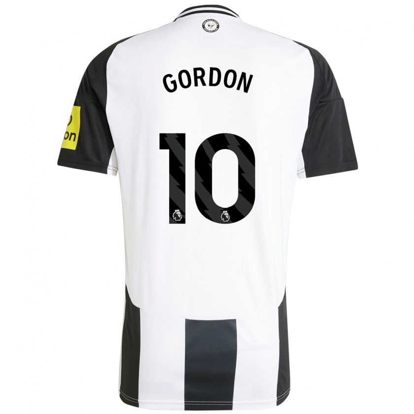 Kandiny Enfant Maillot Anthony Gordon #10 Blanc Noir Tenues Domicile 2024/25 T-Shirt