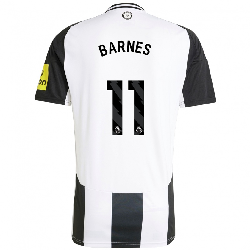 Kandiny Enfant Maillot Harvey Barnes #11 Blanc Noir Tenues Domicile 2024/25 T-Shirt