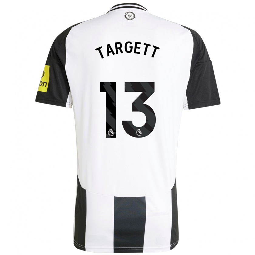 Kandiny Enfant Maillot Matt Targett #13 Blanc Noir Tenues Domicile 2024/25 T-Shirt