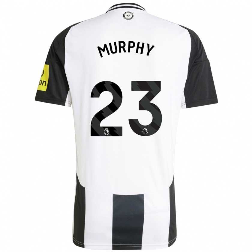 Kandiny Enfant Maillot Jacob Murphy #23 Blanc Noir Tenues Domicile 2024/25 T-Shirt