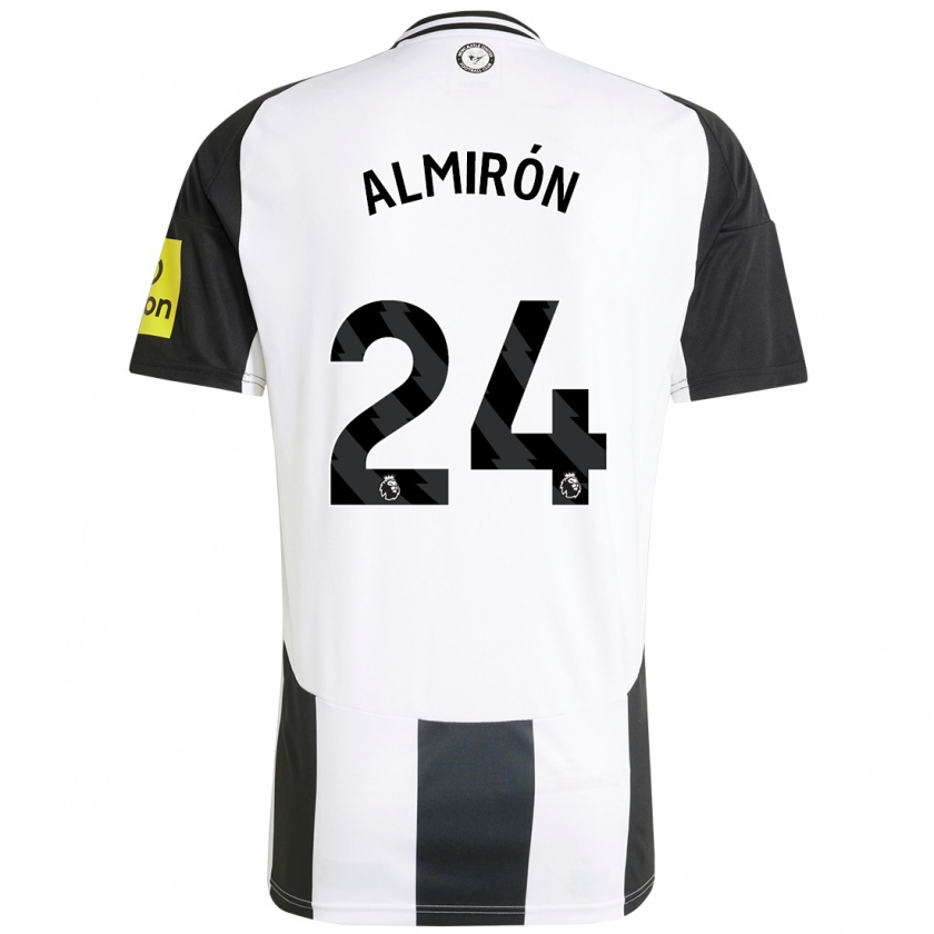 Kandiny Enfant Maillot Miguel Almirón #24 Blanc Noir Tenues Domicile 2024/25 T-Shirt