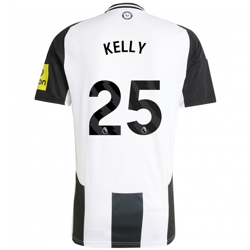 Kandiny Enfant Maillot Lloyd Kelly #25 Blanc Noir Tenues Domicile 2024/25 T-Shirt