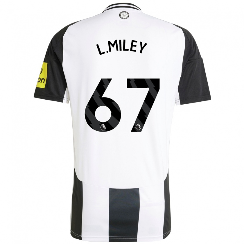 Kandiny Enfant Maillot Lewis Miley #67 Blanc Noir Tenues Domicile 2024/25 T-Shirt