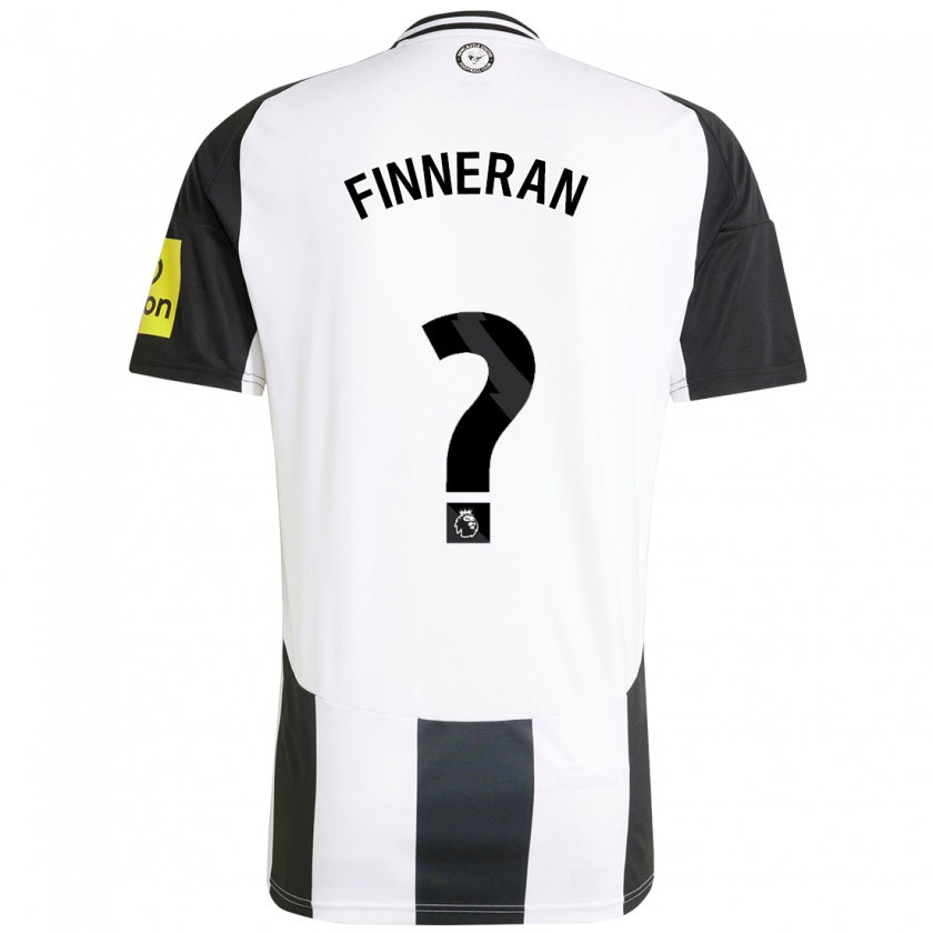 Kandiny Enfant Maillot Rory Finneran #0 Blanc Noir Tenues Domicile 2024/25 T-Shirt