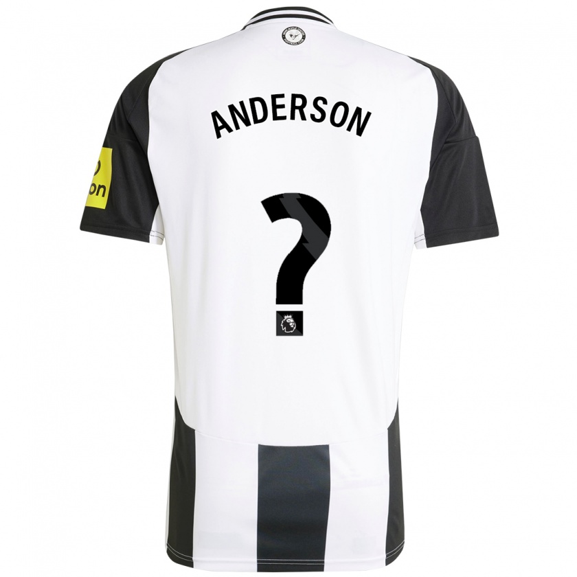 Kandiny Enfant Maillot Will Anderson #0 Blanc Noir Tenues Domicile 2024/25 T-Shirt