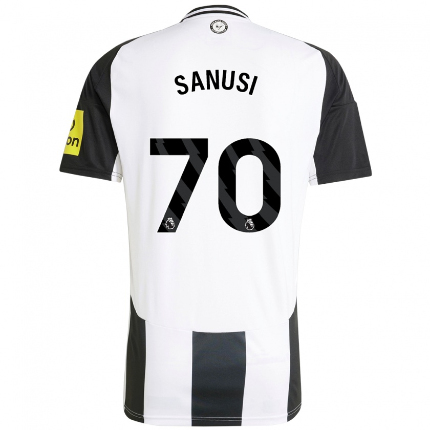 Kandiny Enfant Maillot Trevan Sanusi #70 Blanc Noir Tenues Domicile 2024/25 T-Shirt