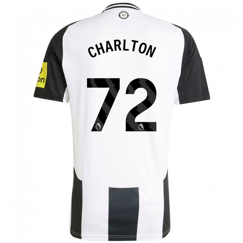 Kandiny Enfant Maillot Dylan Charlton #72 Blanc Noir Tenues Domicile 2024/25 T-Shirt