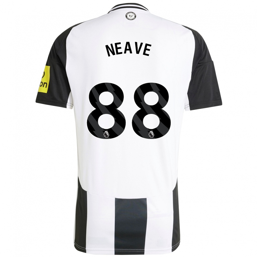 Kandiny Enfant Maillot Sean Neave #88 Blanc Noir Tenues Domicile 2024/25 T-Shirt