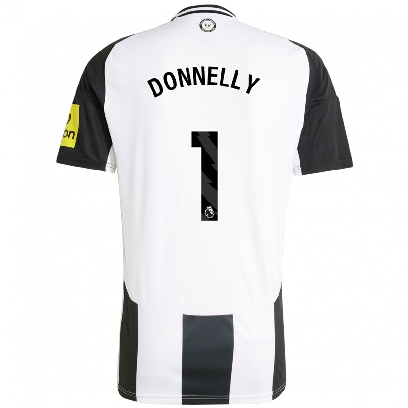 Kandiny Enfant Maillot Grace Donnelly #1 Blanc Noir Tenues Domicile 2024/25 T-Shirt