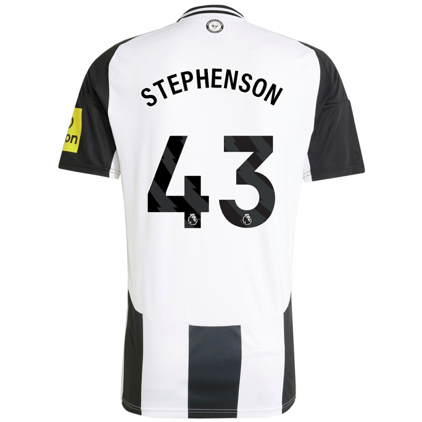 Kandiny Enfant Maillot Dylan Stephenson #43 Blanc Noir Tenues Domicile 2024/25 T-Shirt