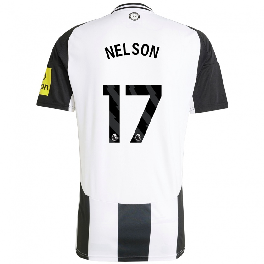 Kandiny Enfant Maillot Erin Nelson #17 Blanc Noir Tenues Domicile 2024/25 T-Shirt