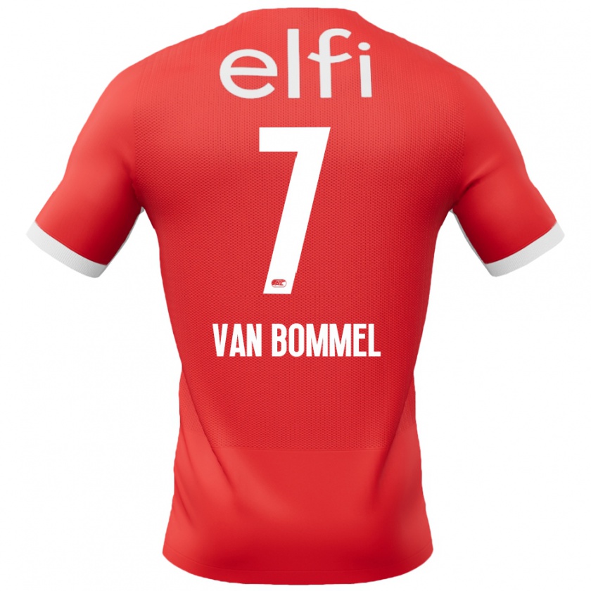 Kandiny Enfant Maillot Ruben Van Bommel #7 Rouge Blanc Tenues Domicile 2024/25 T-Shirt