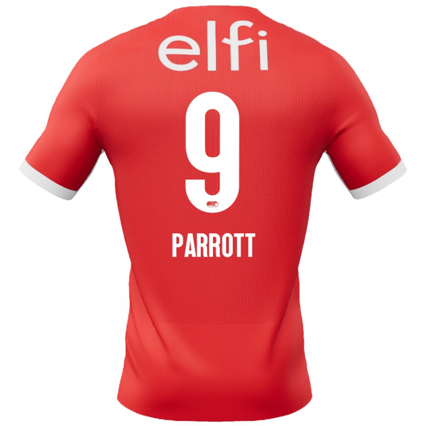 Kandiny Enfant Maillot Troy Parrott #9 Rouge Blanc Tenues Domicile 2024/25 T-Shirt