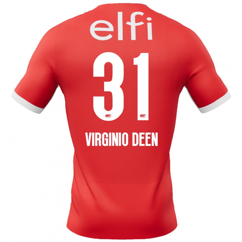 Kandiny Enfant Maillot Daniël Virginio Deen #31 Rouge Blanc Tenues Domicile 2024/25 T-Shirt