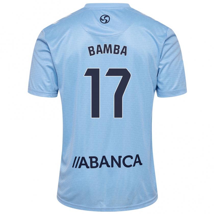 Kandiny Enfant Maillot Jonathan Bamba #17 Bleu Ciel Tenues Domicile 2024/25 T-Shirt