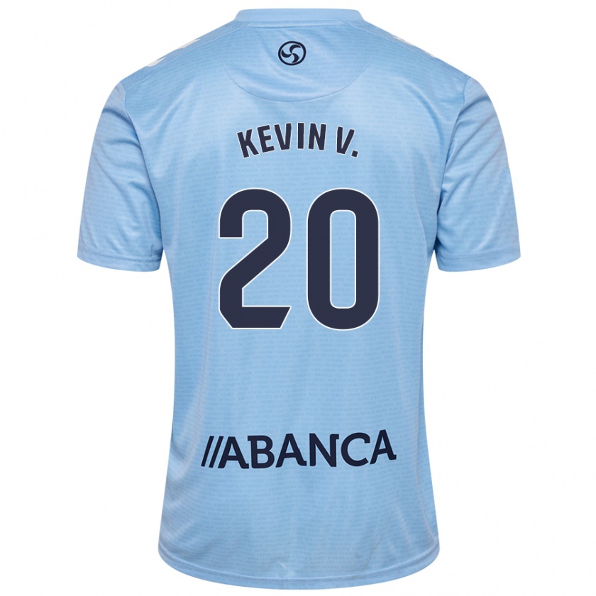 Kandiny Enfant Maillot Kevin Vázquez #20 Bleu Ciel Tenues Domicile 2024/25 T-Shirt