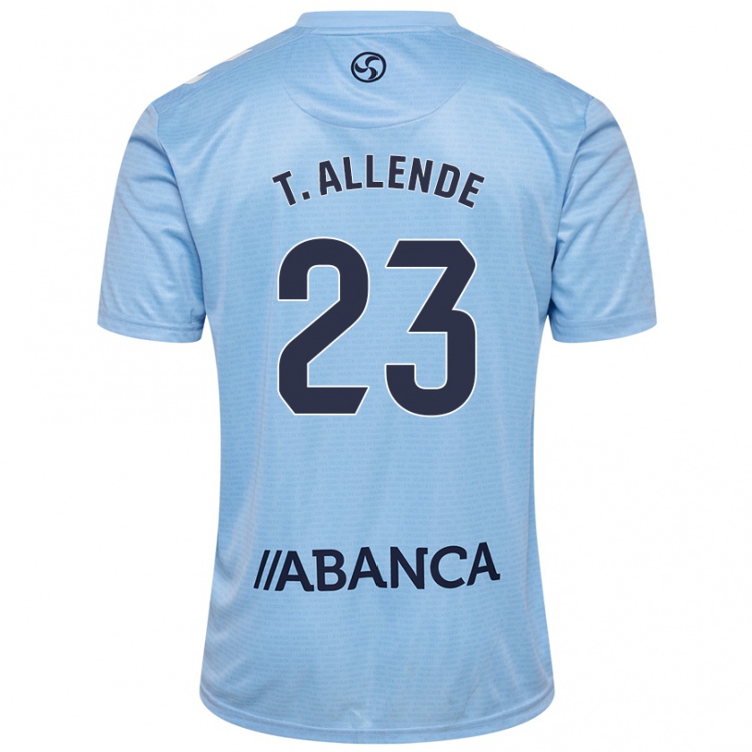 Kandiny Enfant Maillot Tadeo Allende #23 Bleu Ciel Tenues Domicile 2024/25 T-Shirt