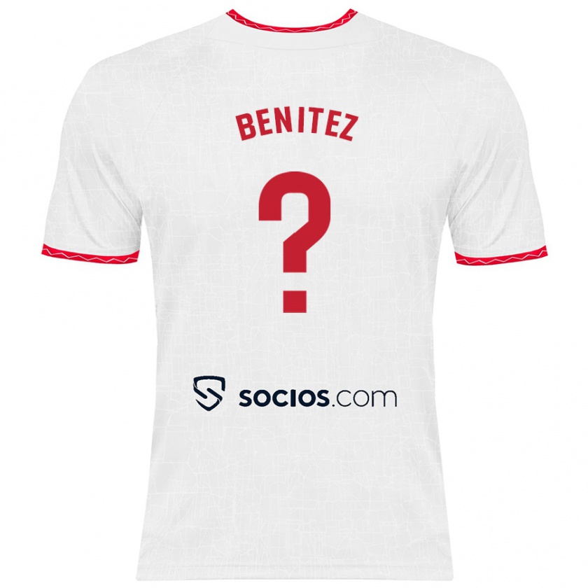 Kandiny Enfant Maillot Emilio Benítez #0 Blanc Rouge Tenues Domicile 2024/25 T-Shirt