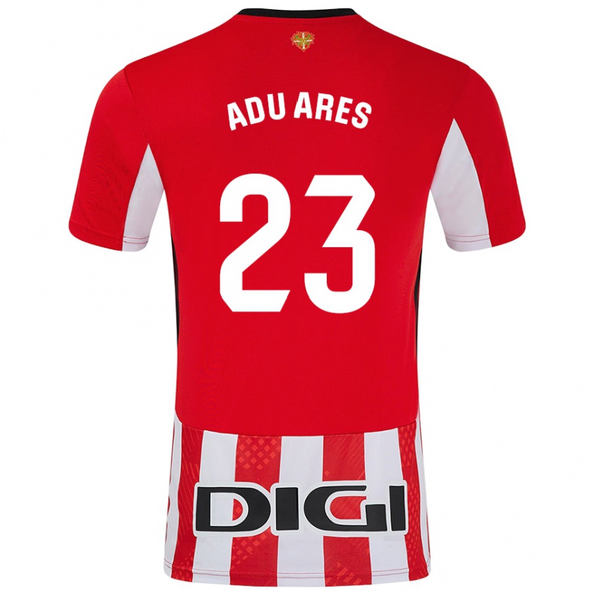 Kandiny Enfant Maillot Adu Ares #23 Rouge Blanc Tenues Domicile 2024/25 T-Shirt