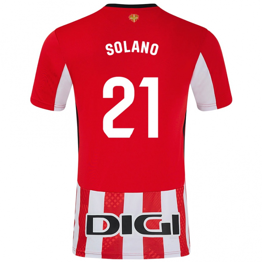 Kandiny Enfant Maillot Bibiane Schulze-Solano #21 Rouge Blanc Tenues Domicile 2024/25 T-Shirt