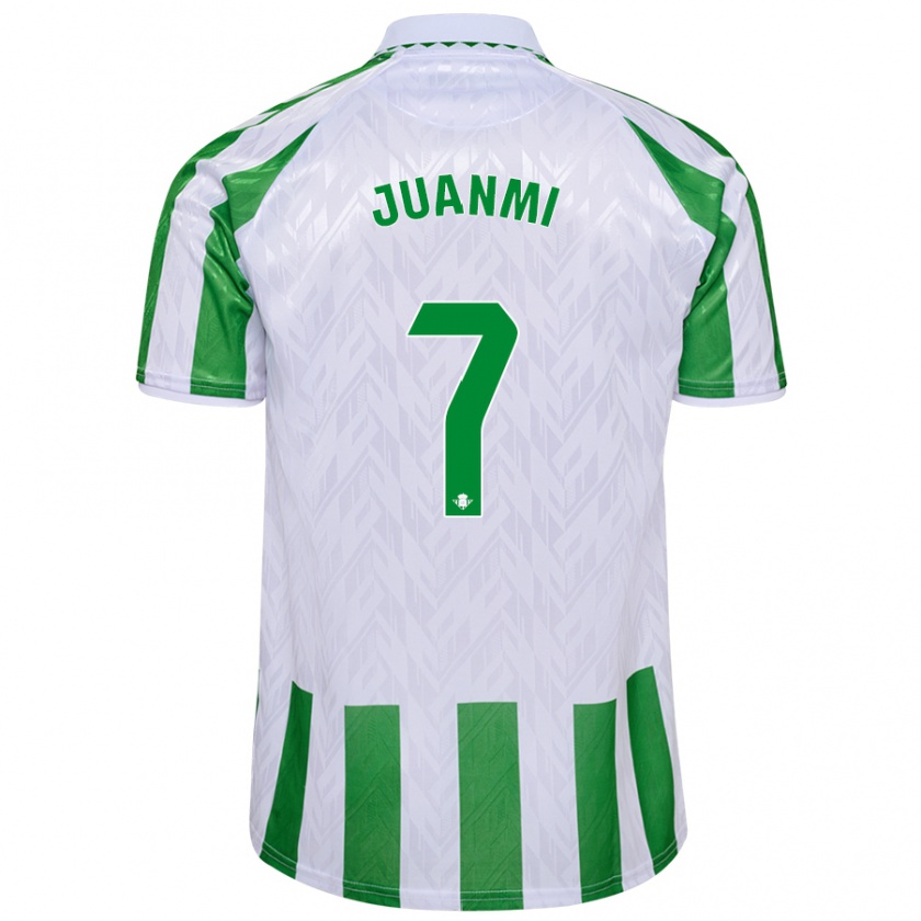 Kandiny Enfant Maillot Juanmi #7 Rayures Vertes Et Blanches Tenues Domicile 2024/25 T-Shirt