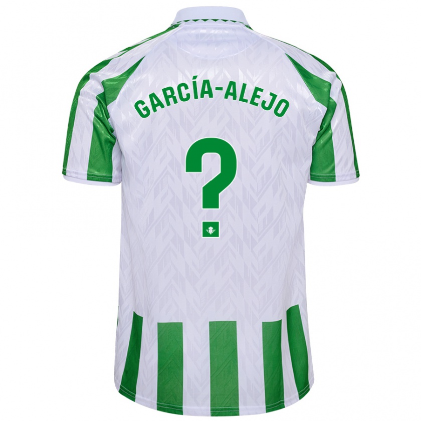 Kandiny Enfant Maillot Raúl García-Alejo #0 Rayures Vertes Et Blanches Tenues Domicile 2024/25 T-Shirt