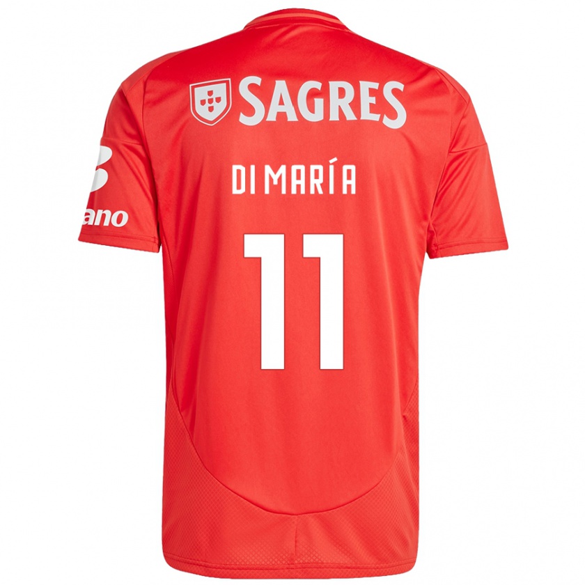 Kandiny Enfant Maillot Ángel Di María #11 Rouge Blanc Tenues Domicile 2024/25 T-Shirt