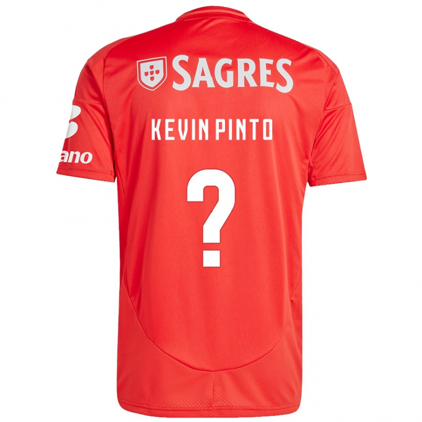 Kandiny Enfant Maillot Kevin Pinto #0 Rouge Blanc Tenues Domicile 2024/25 T-Shirt