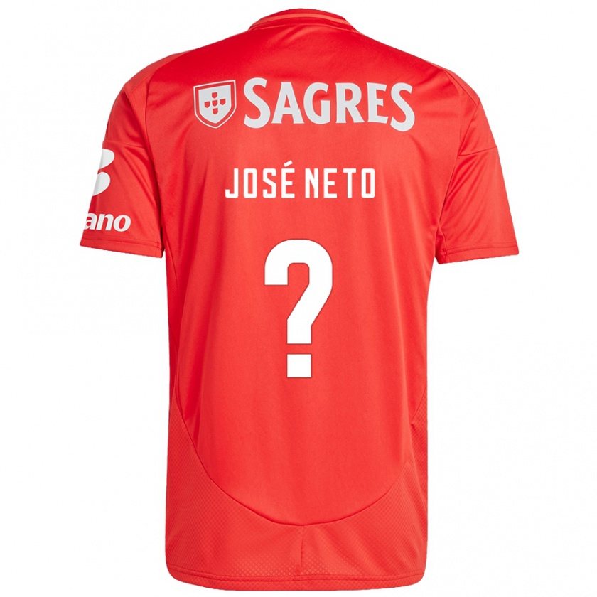 Kandiny Enfant Maillot José Neto #0 Rouge Blanc Tenues Domicile 2024/25 T-Shirt