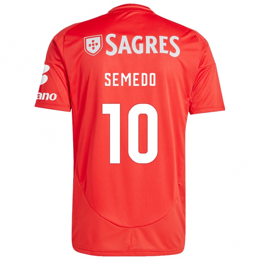 Kandiny Enfant Maillot Andreson Semedo #10 Rouge Blanc Tenues Domicile 2024/25 T-Shirt