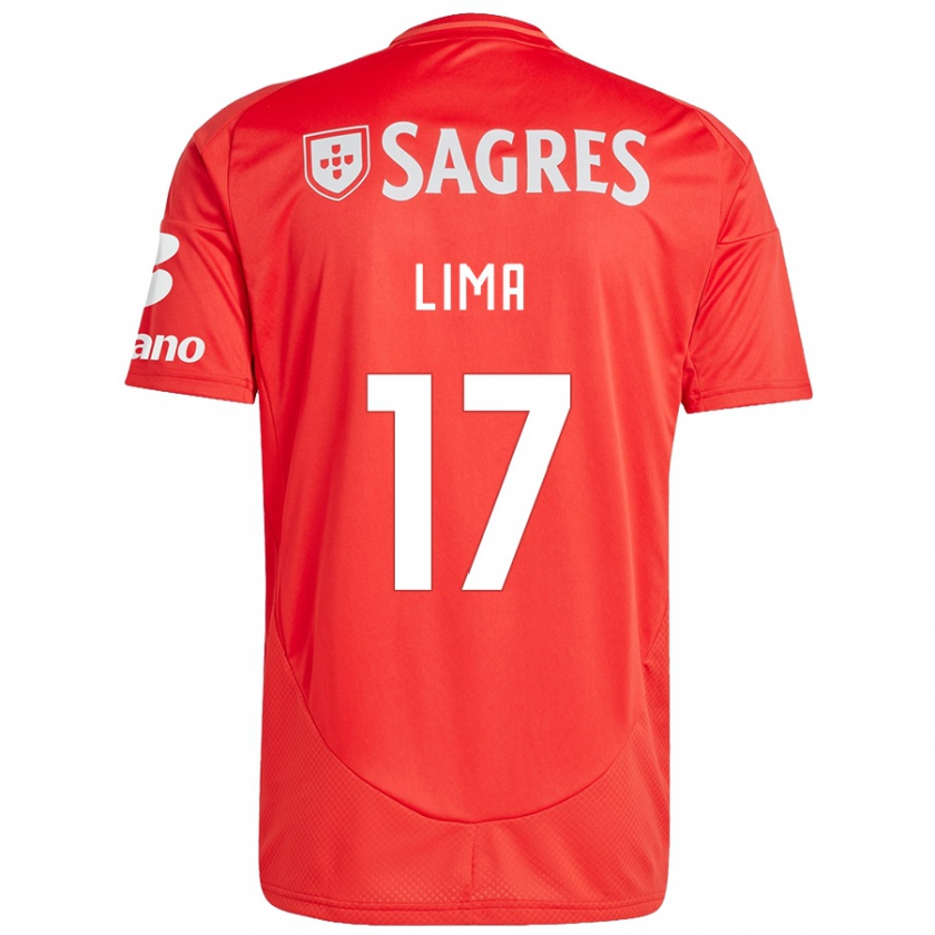 Kandiny Enfant Maillot Ivan Lima #17 Rouge Blanc Tenues Domicile 2024/25 T-Shirt