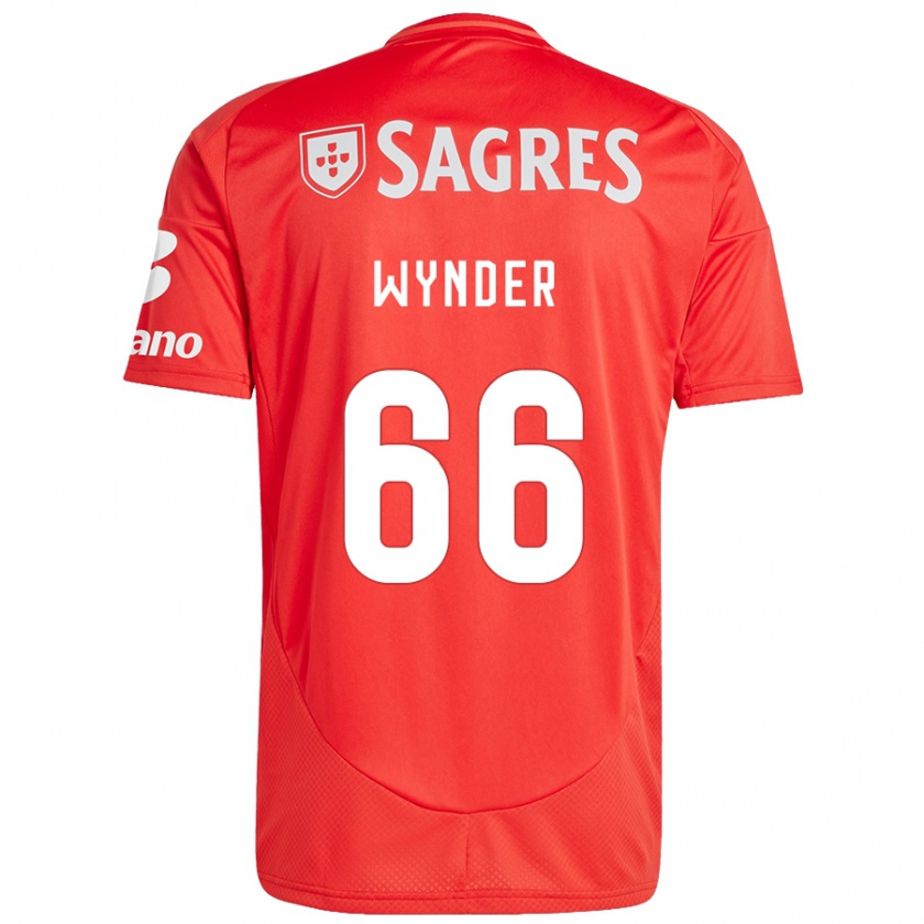 Kandiny Enfant Maillot Joshua Wynder #66 Rouge Blanc Tenues Domicile 2024/25 T-Shirt