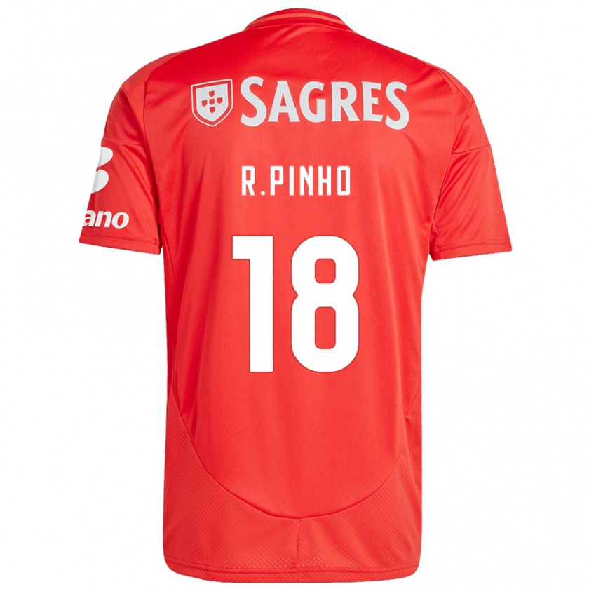 Kandiny Enfant Maillot Rodrigo Pinho #18 Rouge Blanc Tenues Domicile 2024/25 T-Shirt