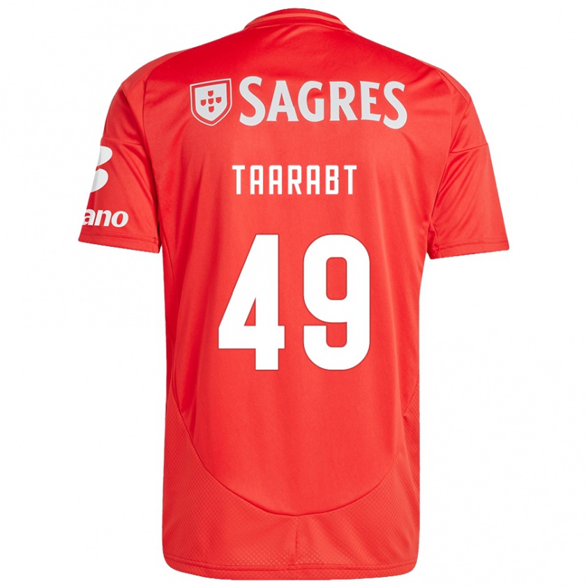 Kandiny Enfant Maillot Adel Taarabt #49 Rouge Blanc Tenues Domicile 2024/25 T-Shirt