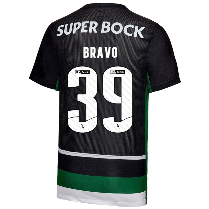 Kandiny Enfant Maillot Bravo #39 Noir Blanc Vert Tenues Domicile 2024/25 T-Shirt