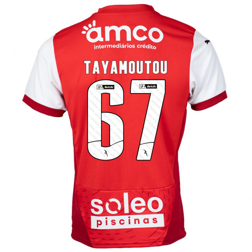 Kandiny Enfant Maillot Enzo Tayamoutou #67 Rouge Blanc Tenues Domicile 2024/25 T-Shirt