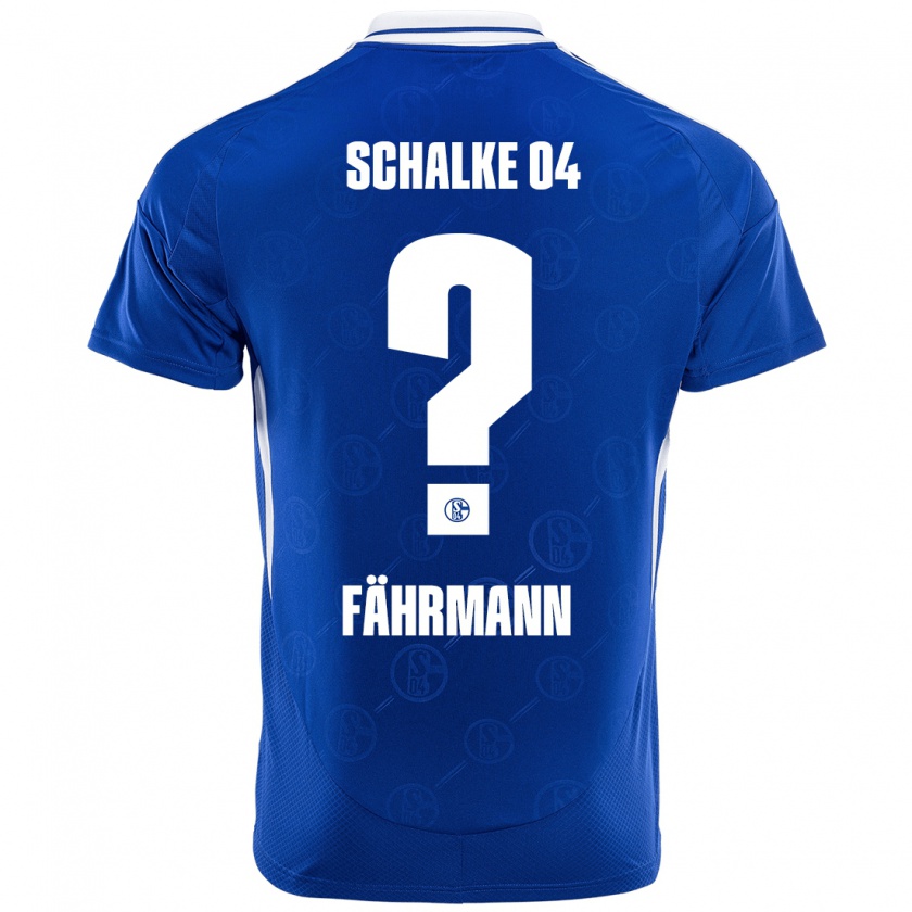 Kandiny Enfant Maillot Ralf Fährmann #0 Bleu Royal Tenues Domicile 2024/25 T-Shirt