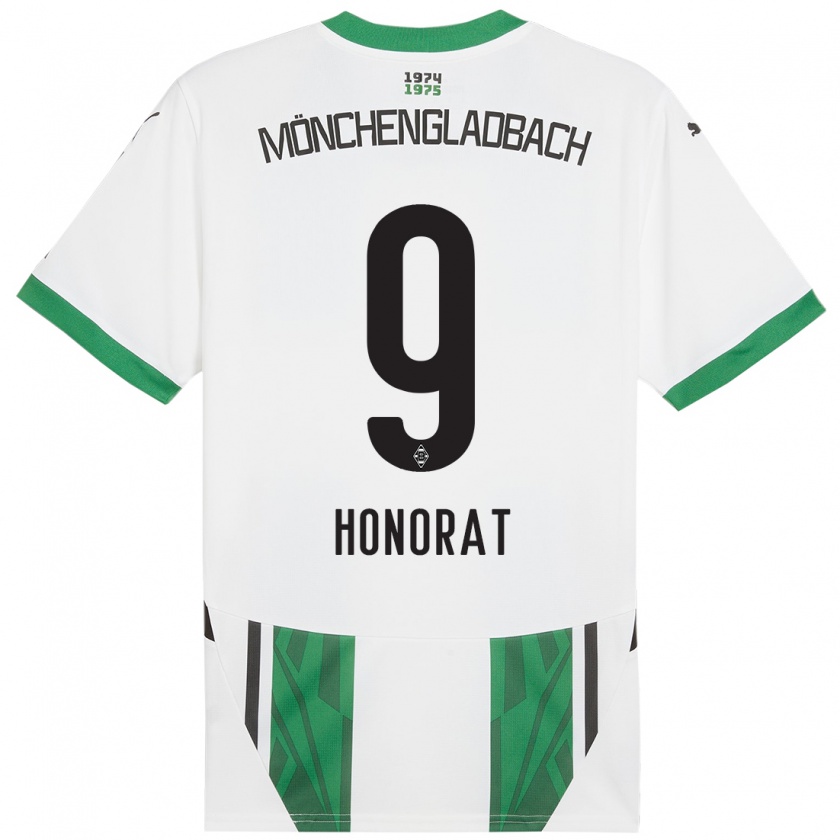 Kandiny Enfant Maillot Franck Honorat #9 Blanc Vert Tenues Domicile 2024/25 T-Shirt