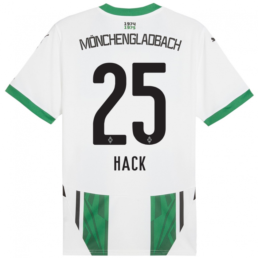 Kandiny Enfant Maillot Robin Hack #25 Blanc Vert Tenues Domicile 2024/25 T-Shirt