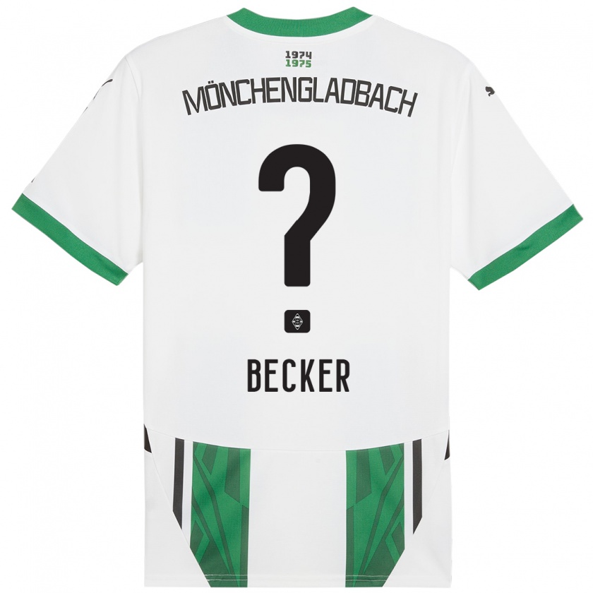 Kandiny Enfant Maillot Benjamin Becker #0 Blanc Vert Tenues Domicile 2024/25 T-Shirt